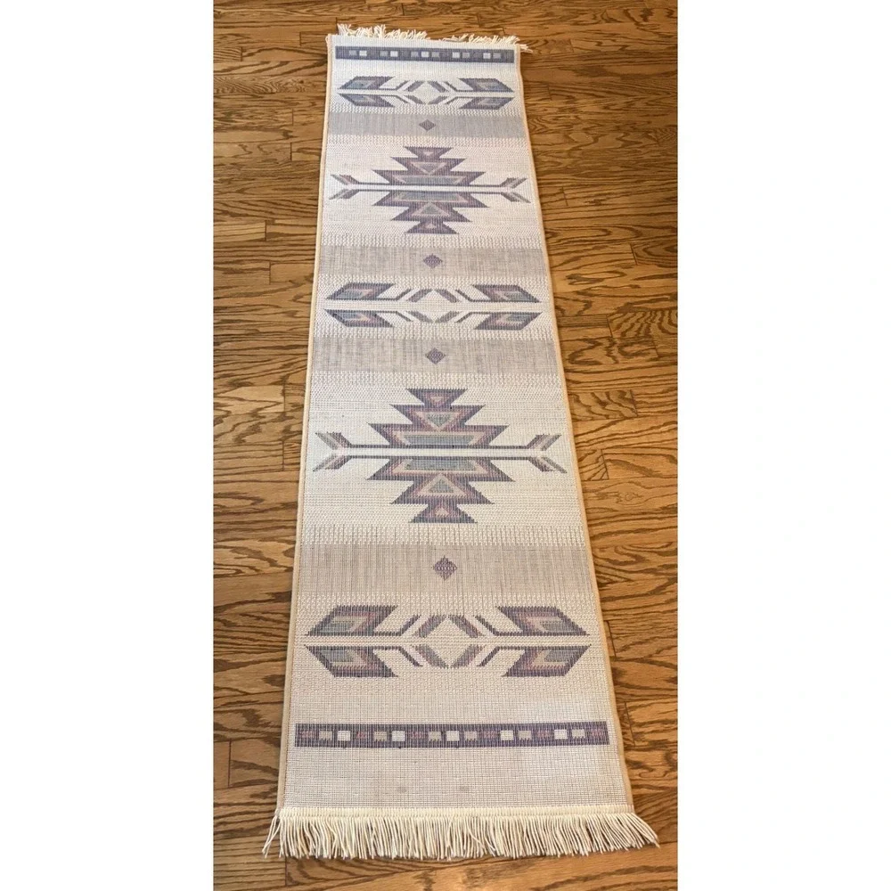 Cape Craftsmen Southwestern Runner Rug 2x8 Adobe Geometric Made USA 512 4031